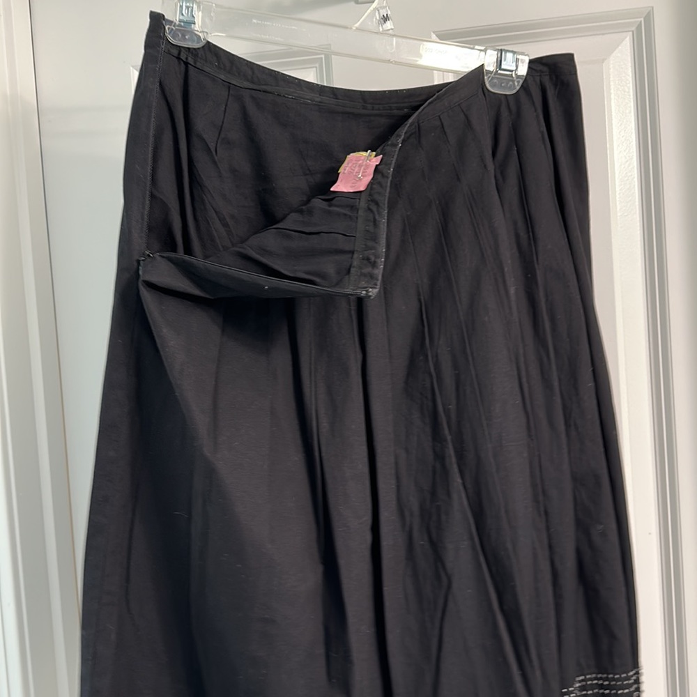Talbots - Embellished Skirt - Pleated - Size 10 - Black - Clear beads - - Picture 6 of 15